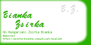 bianka zsirka business card